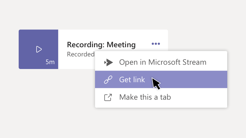 Play and share a meeting recording in Teams